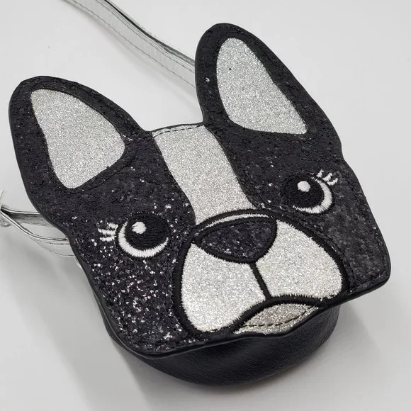 Justice Glitter Boston Terrier Mini Cross Body Bag - Picture 4 of 14